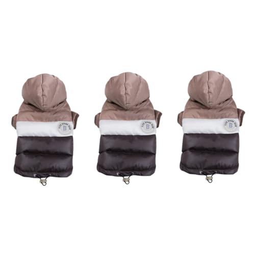 INOOMP 3 STK Haustier-Baumwollkleidung hundewintermantel hundemantel hundekleider Haustierbekleidung Fleece-Mantel Hunde-Outfits Welpe Warme Hundeweste Winterkleidung für Hunde Baumwolle von INOOMP