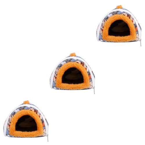 INOOMP 3 STK Haustiernest kleines Tiernest hängender Bettkäfig weiches hundebett haustierbett pet Bed katzenhöhle Hamsterbett Haustierhaus Igel Meerschweinchen hängendes Bett Hamsterhaus von INOOMP