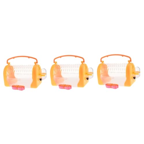 INOOMP 3 STK Haustierkäfig Hamster Kaninchen-wasserflasche Mini-wasserflasche Gelbe Wasserflasche Gelbes Zubehör Hasenkäfige Katzengehege Für Draußen Reisetaschen Koffer Reisen Chinchilla von INOOMP