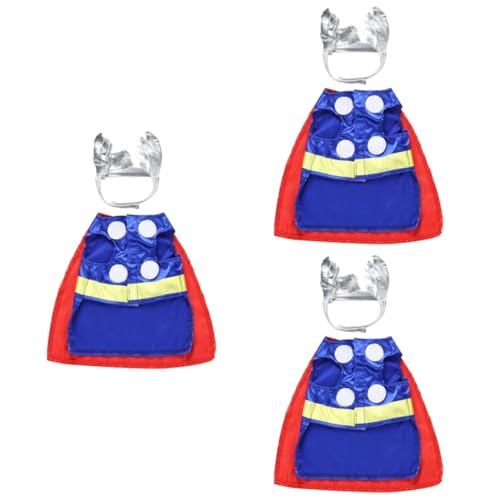 INOOMP 3 Sätze Kleidung Welpen-kit Lustiges Hundekostüm Cosplay-kostüme Welpen-Outfits Weihnachtskostüm Für Haustiere Hundepyjama Für Kleine Hunde Welpenbedarf Hundekostüme Rot Polyester von INOOMP