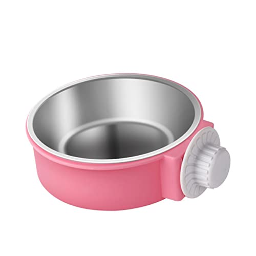 INOOMP 3 Stück 2 1 Haustiernapf Haustier hängende Käfigschale Katzennapf Hundenapf Geschirr Hundenapf Futternapf für Hund pet Water Bowl pet Food Container schüssel aus Edelstahl Rosa von INOOMP