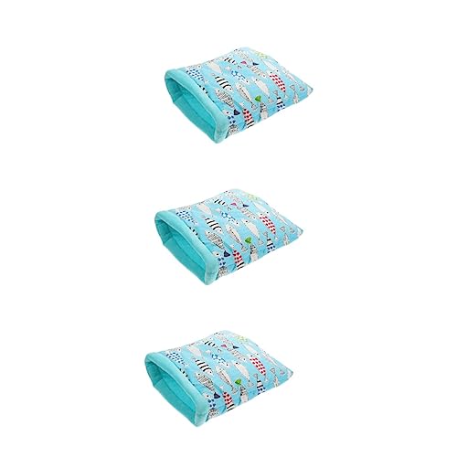 INOOMP 3 Stück Hamster Schlafsack Spielzeug Haustier Schlafsack Kleines Haustierbett Winter Hamsterbett Hamsterhausbett Kleines Haustier Schlafbett Zuckersegelflugzeug Beutel von INOOMP