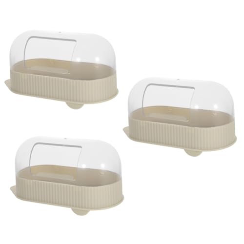 INOOMP 3 Stück Sandbecken Igel Hamster Badezimmer Kleine Haustiertoilette Tragbare Toilette Hamster Staubbad Schüssel Hamster Sandbadbehälter Chinchilla Badewanne Für Haustiermäuse von INOOMP