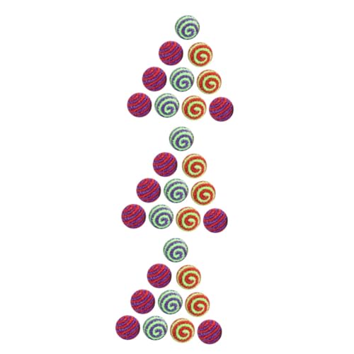 INOOMP 30 STK Katzenball-Spielzeug de porristas neckende Bälle für Haustiere Plüschia interaktives Spielzeug plüschball Plüschtier Spielzeuge Haustierzubehör Katzenwollknäuel Plüsch Katze von INOOMP