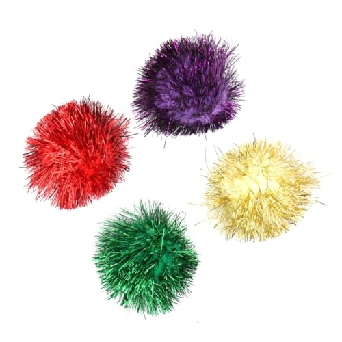 INOOMP 30St Interaktive Katzenbälle tatsächl Elastic Kauspielzeug Knisterbälle für Katzen glitzernde Spielzeugbälle Bunte Spielzeugbälle Haustier Katze Spielzeugball Hundeball von INOOMP