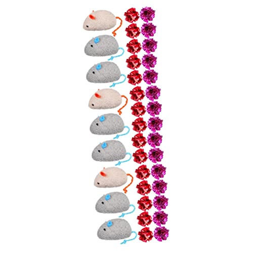 INOOMP 39 STK Spielzeug Katzensachen Produkte Für Katzen Katzenminze Mäuse Knisterbälle Katzenzubehör Für Wohnungskatzen Metallische Katze Katzenbälle Kräuter Baumwollfüllung Kleine von INOOMP