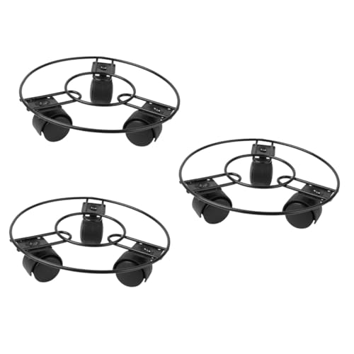 INOOMP 3St Blumentopf Tablett Untersetzer für Pflanzgefäße Pflanzenregale für draußen blumentopf untersetzer blumenkübel untersetzer Anlage Regalpflanzen Blumentopf-Mover Rolluntersetzer von INOOMP