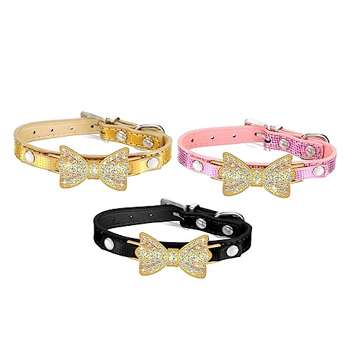 INOOMP 3St Hundehalsband kreatives Haustierhalsband exquisites Haustierhalsband kleine hundeschleife hundegeschenk zartes Haustierhalsband Haustier Katzenhalsband von INOOMP