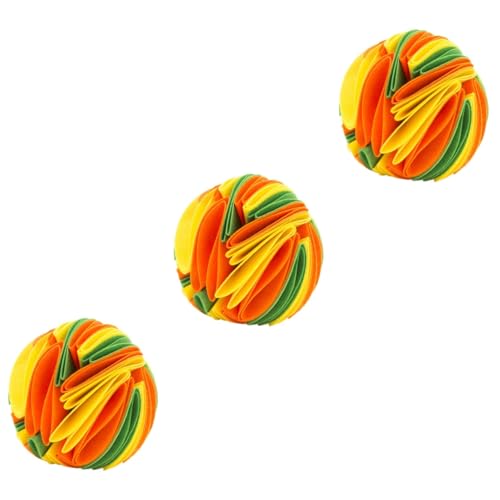 INOOMP 3St Hundeschnüffelball Lebensmittelspielzeug Versteckmatte für Hundeleckereien Dog chew Toy hundekauspielzeuge Haustier Katzenfutterspender Kauspielzeug für Hunde Hündchen Bahn von INOOMP