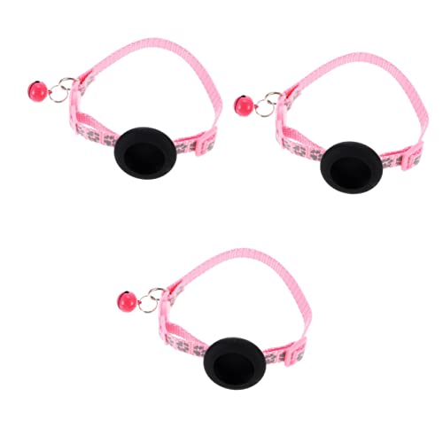 INOOMP 3St Katzenhalsband Katzen katzenhalsbänder Welpen kleines Welpenhalsband reflektierendes hundehalsband Tracer-Hundehalsband Haustier die Klingel Nylon Rosa von INOOMP