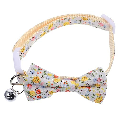 INOOMP 3St Katzenhalsband mit Fliege seidenband bändchen Charms Ribbon entzückendes Katzenhalsband Kätzchenhalsband empfindlich schmücken Krawatte Zubehör Polyester-Nylon von INOOMP