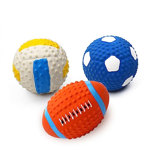 INOOMP 3St Spielzeug für Haustiere Pet-Ball-Spielzeug Quietschspielzeug für Hunde knete Spielzeug Spielzeuge Kauspielzeug für Hunde Spielzeugball für Haustiere klein Fußball von INOOMP