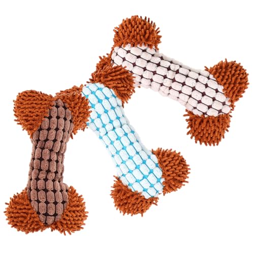 INOOMP 3St Weihnachts-Plüschtier mit Hundegeräusch Kauspielzeug für Kaninchen Beißspielzeug für Welpen Interactive Dog Toys Dog chew Toy Plüschfigurenspielzeug interessantes Kauspielzeug von INOOMP