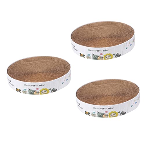 INOOMP 3St kratzbaum für Katzen Kätzchen Spielzeug runder Katzenkratzer Katze kratzmatte katzenkratzmatte Spielzeuge Katzenkratzer aus Wellpappe Schüsselförmiges Kratzbrett für Katzen von INOOMP