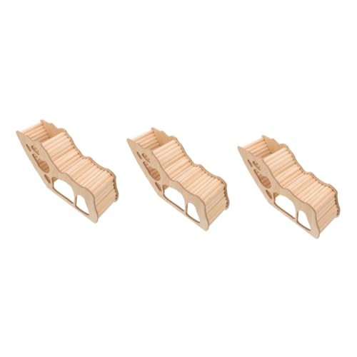 INOOMP 3 Stücke Dekorative Ratte Hideout Holz Hamster Guinea Pig Rest Cave Tier Holz Hideouts von INOOMP