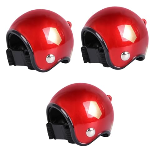 INOOMP 3st Haustier-schutzhelm-Spielzeug Sicherheitshelme Für Hühner Spielzeug Für Haustiere Motorradhelm Für Hunde Hamster-Festival-Hut Hühnerhut Heimtierbedarf Mini-Helm Perlmutt Vögel von INOOMP