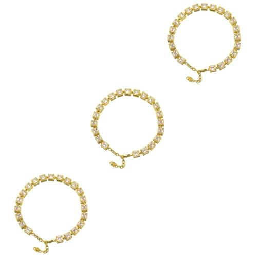 INOOMP 3st Hund Goldkette Halskette Hundehalsband Mit Goldener Kette Welpenhalsbänder Für Klein Dekorative Halskette Kette Hundehalsband Modische Hundekette Kragen Stahl von INOOMP