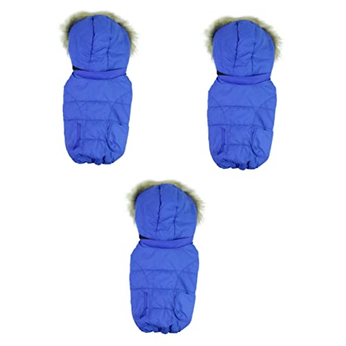 INOOMP 3st Kleidung Für Haustierhunde Hundejacken Aus Baumwolle Hundejacke Anzug Wintersweatshirt Für Hunde Jacken Mit Baumwollfutter Für Haustiere Warmer Mantel Für Hund Haustier Jacken von INOOMP