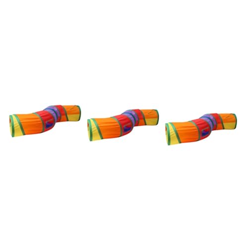 INOOMP 3st Pet-Tube-Spielzeug Katzentunnel Aus Polyester Katzenspielzeug Pet-Rohr Bunter Katzentunnel Haustiersachen Katzentunnel Drinnen Kätzchenspielzeug Indoor-spielset Colorful von INOOMP