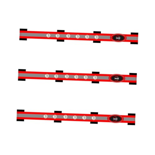 INOOMP 3st Pferd Stirnband Leuchtendes Pferdekopf-Stirnband Blinkendes Pferd Led-brustpanzer Reithalsband Stirnband Trensenhalfter Für Reitpferde Zaum Zubehör Rot Polyester von INOOMP