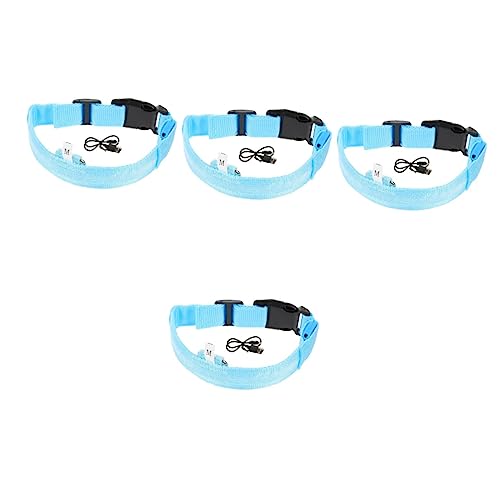 INOOMP 4 Sets Hundehalsbänder Katzenhalsbänder Welpenhalsbänder Reflektierendes Haustierhalsband Kätzchen Leuchtendes Haustierhalsband Leuchtendes Haustier Welpenhalsschmuck von INOOMP