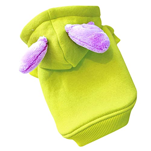 INOOMP 4 Stück Fleecepullover Für Hunde Hundekleidung Für Kleine Hunde Welpen-Hoodie Warmhaltender Hunde-Hoodie Hoodie Für Jungen Winddichte Kleidung Für Haustiere Polyester Light Green von INOOMP