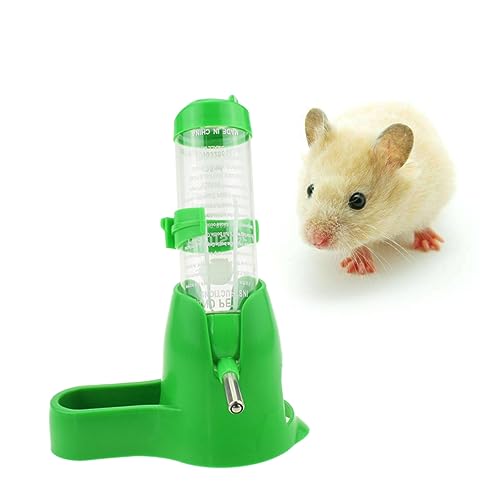 INOOMP 4 Stück Futterautomat für Hamster nager trinkflasche Hamster wasserspender Futterstelle für Kaninchen Automatischer Hamsterfutterautomat Hamster-Entferner Green Wiederverwendbar von INOOMP