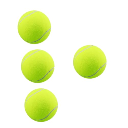 INOOMP 4 Stück Haustier Tennisball Kauspielzeug Für Hunde Haustierspielzeug Tennisbälle Großer Tennisball Zum Spielen Aufblasbarer Ball Riesiger Ball Spielzeug Haustierball von INOOMP