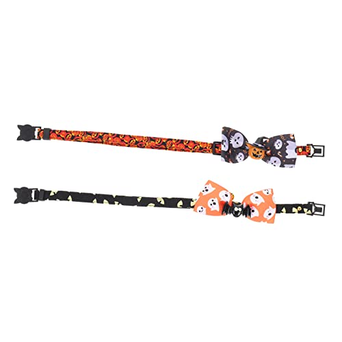 INOOMP 4 Stück Haustierhalsband hundehalsband kostüm Halloween-Katzenhalsband Kitten Halsband katzenbedarf verstellbare für Kätzchen dekorative für Haustiere von INOOMP