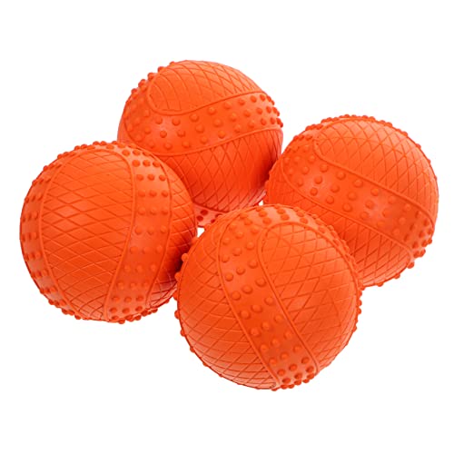 INOOMP 4 Stück Hundeball aus Gummi Beißball für Hunde Bälle für Hunde Dog chew Toy hundekauspielzeuge Dog Toy Welpenbälle aus Gummi Apportierspielzeug für Hunde sauber interaktive Kugel von INOOMP