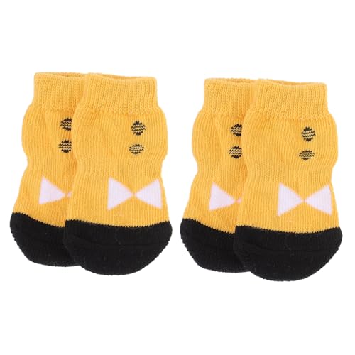 INOOMP 4 Stück Hundesocken pet Supplies hundepflege Hundepfotenpflege Hunde pfotenpflege Hundepfoten-Socken Baumwollsocken für Haustiere Socken Socken Welpe sockenschuhe Haustiersocken von INOOMP