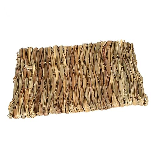 INOOMP 4 Stück Netz Vogel Grasbett Hasengrasmatte Hamster Grass Mat Hand Woven Straw Mat Spielzeug Kaninchenkäfig Hamstergrasmatte Nest für kleine Haustiere Handbuch Bettauskleidungen Heu von INOOMP