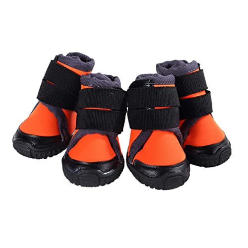 INOOMP 4 Stück Outdoor-Schuhe Für Hunde Haustierschuhe Warme Outdoor-Schuhe Heimtierbedarf Outdoor-Schuhe Klettern Scheut rutschfeste Schuhe Klein Hundeschuhe Mittlere Und Große Hunde von INOOMP