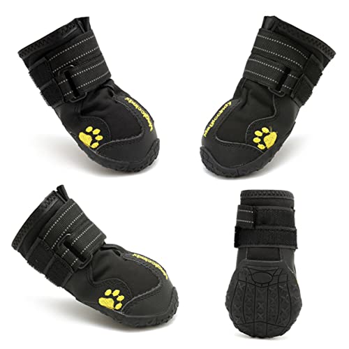 INOOMP 4 Stück Schneestiefel für Haustiere rutschfeste Hundeschuhe Sommerstiefel pfotenschutz für Hunde Schuhe für Hunde Haustier Hundeschuhe Winter Haustier-Hundeschuhe warm halten von INOOMP