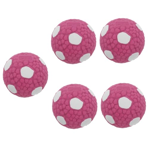 INOOMP 5 Stück Hundespielzeugball Hundebälle Welpen Kauspielzeug Outdoor Spielset Welpen Zahnen Für Hunde Zum Apportieren Quietschende Bälle Für Hunde Großer Hund Apportierball von INOOMP