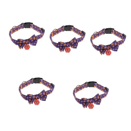 INOOMP 5st Halloween-Kragen Mit Schleifenknoten Für Hundehalsband Festival-welpenhalsbänder Welpenhalsband Katze Halskette Ornament Welpe Fliege Kätzchen Polyester Violett von INOOMP