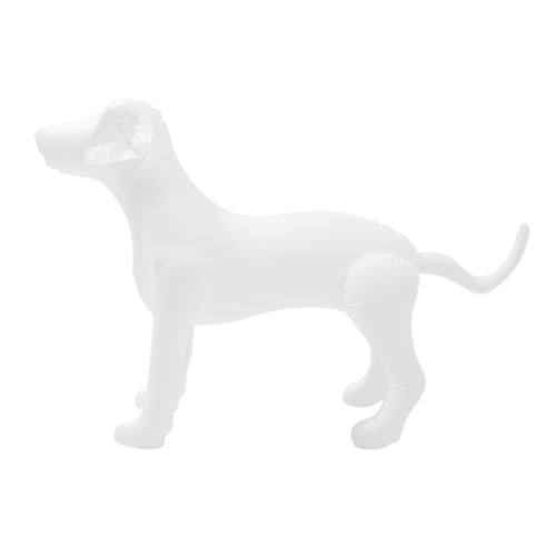 INOOMP 5st Haustierbekleidungsmodell Hundeschaufensterpuppen Stehende Hundeschaufensterpuppe Haustier-skulptur Hund Kleid Form Schaufensterpuppe Mit Hundekopf Aufblasbarer Hund PVC Weiß von INOOMP