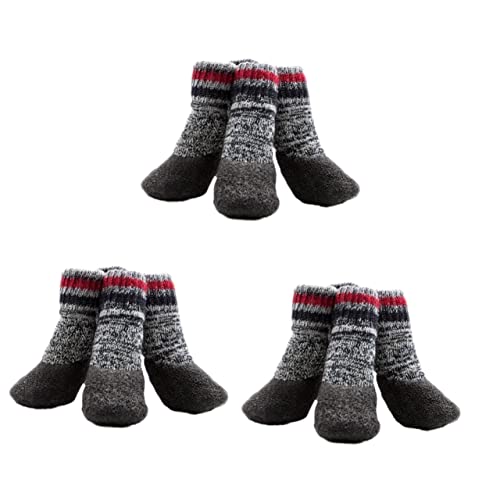 INOOMP 6 Paare Haustier Hund Socken Hundesocken Für Kleine Hunde Sockenschuhe Für Hunde Hundesocken Für Hartholzböden Haustiersocken Weihnachtssocken Nicht Wasserdicht Haustierschuhe von INOOMP