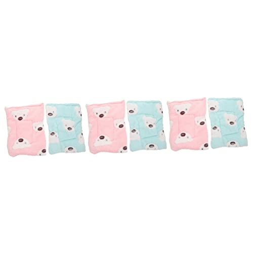 INOOMP 6 STK Hamster Pad Hamsterhausmatte Haustier-schlafbett Winterschlafunterlage Für Hamster Warme Schlafunterlage Für Kaninchen Meerschweinchen Decke Hammer Nestauflage Baumwolle Igel von INOOMP