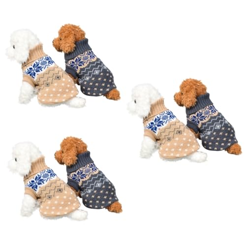 INOOMP 6 STK Winterkleidung Für Hunde Welpenpullover Kleine Hunde-Outfits Hundepullover Haustier Welpen-Outfits Warme Pullover Warmes Kostüm Für Hund Kleider Hundekleidung Der Hund von INOOMP