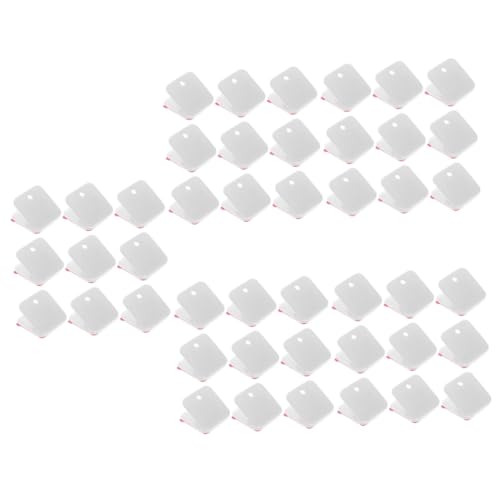 INOOMP 60 STK Selbstklebender Haken Clips Für Duschvorhänge Clips Zum Aufhängen Kunststoff-aufhänger Aufhänger Für Die Wand Kunststoffständer Töpfchenhalter Wandbehang Weiß Plastik Pad von INOOMP