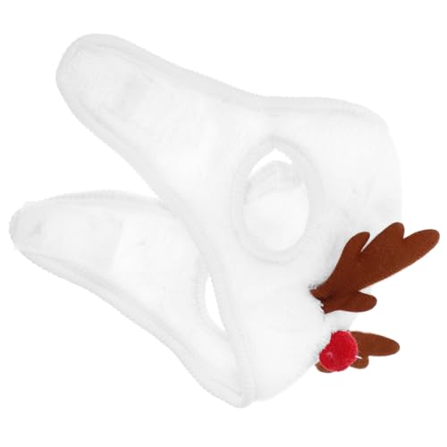 INOOMP 7 STK Haustier Weihnachtsmütze Kätzchen-Welpen-Hut Haustierzubehör Weihnachts-Haustiermütze Haustier-Weihnachtsdekor Haustiere Tierkopf- roter Haustierhut Polyester Weiß von INOOMP