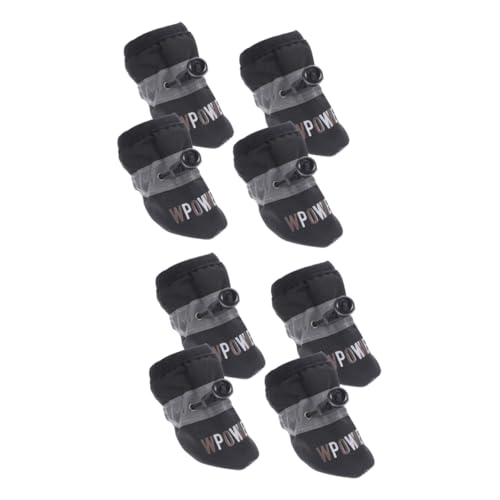 INOOMP 8 STK Ausflugsstiefel Hund Galoschen Hundepfoten Decken Rutschfester Hund Hundestiefel Mit Kordelzug Welpenstiefel Regenstiefel Für Hunde Außenbodenbelag Gummi Schuh Wasserdicht von INOOMP