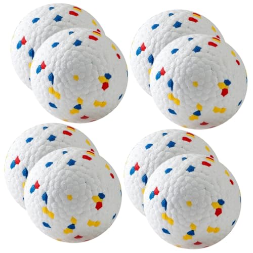 INOOMP 8 STK Hüpfender Ball Unzerstörbares Hundespielzeug Kauspielzeug Für Welpen Aktiver Rollball Für Hunde Hundebälle Für Mittelgroße Hunde Elastisch Kleiner Ball E-TPU-Material von INOOMP