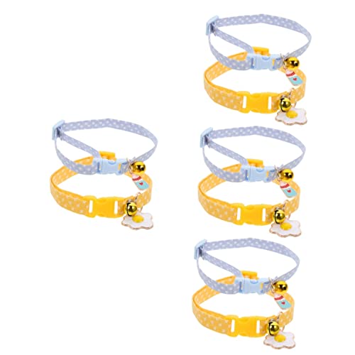 INOOMP 8 STK Katzenhalsband Kätzchen Zubehör schönes Welpenhalsband Katzen katzenhalsbänder Katzenglocke Glockenhalsband für Katzen die Katze schmücken Baumwolle Polyester von INOOMP