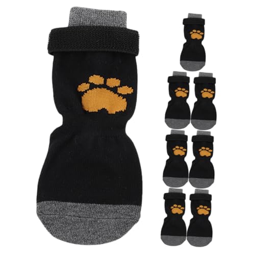 INOOMP 8st Haustier Hund Socken Sockenschuhe Pfote Tragbare Socken Für Haustiere Kleine Hundesocken Welpenbedarf Waschbare Haustiersocken Hundezubehör Baumwolle Warmer Gürtel Anti-Drop von INOOMP