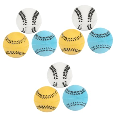 INOOMP 9 STK Gummiball für Haustiere Beißbälle für Hunde Baseball-Spielzeug Interactive Dog Toys interaktiver hundeball Tennis Spielzeuge Hundebälle für mittelgroße Hunde Welpenbälle psm von INOOMP