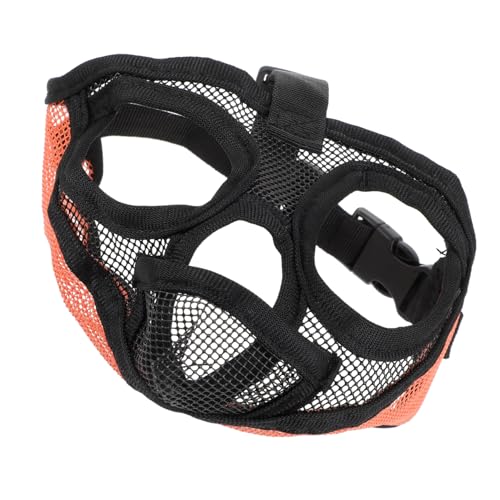 INOOMP Anti-Bell-Maske Verstellbarer Schultergurt brillenband verstellbar tragbarer Maulkorb für Hunde atmungsaktive Maske Haustier Verstellbarer Maulkorb Anti-Bell-Maulkorb kurzer Mund von INOOMP