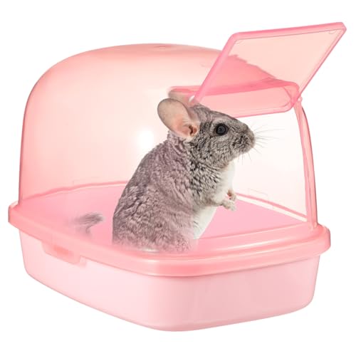 INOOMP Badezimmer zum Trocknen von Hamstern Haustierzubehör kleines Haustier Rennmaus-Badeschale Hamster klo Hamster sandbad Badewanne Hamsterzubehör Hamster Toilette Plastik Rosa von INOOMP