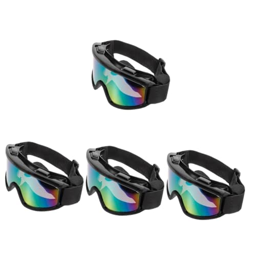 INOOMP Brille 4 Stück Haustier-Sonnenbrille Gläser Haustiere Brillen Haustier Gebrauchte Sonnenbrille Outdoor-Sonnenbrille Für Katzen Haustier-Foto-Requisite Draussen Haustierzubehör PVC von INOOMP